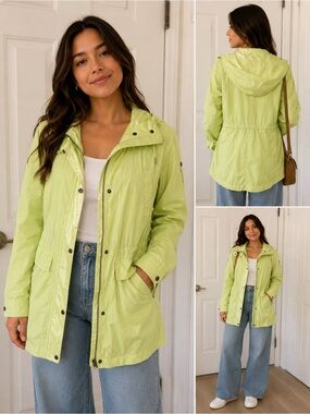 Lucky Brand  Green Hooded Utility Jacket